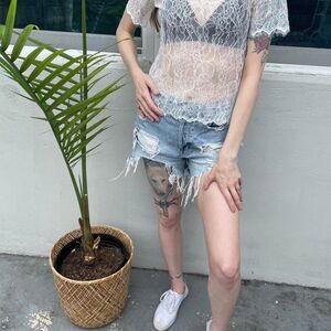 🤍 White Lace Short Sleeve Top - Romantic Essential! 🤍